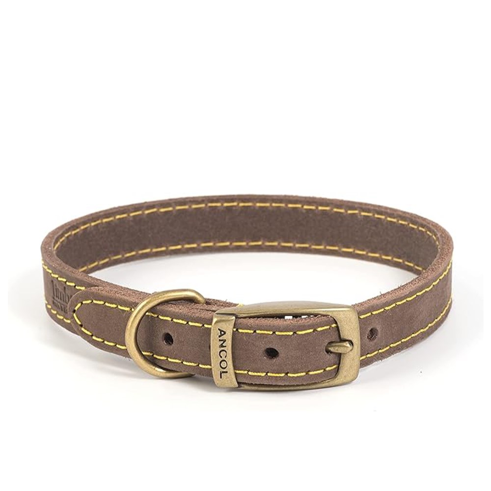 Timberwolf Leather Dog Collar Sable