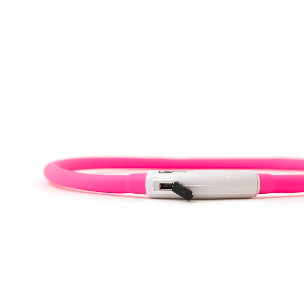 Great & Small Glow LED Rechargeable Dog Collar Pink