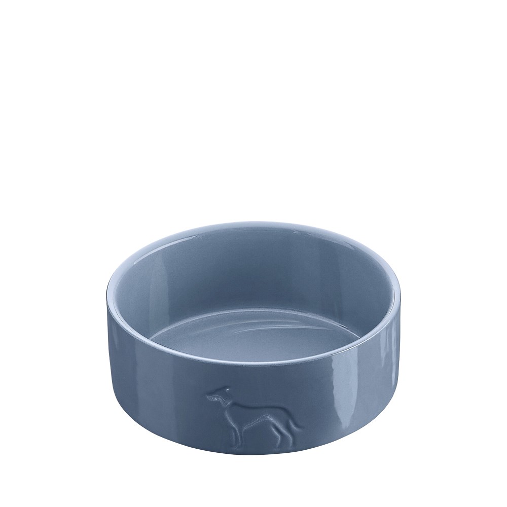 Hunter Osby Glazed Ceramic Dog Bowl Dove Blue