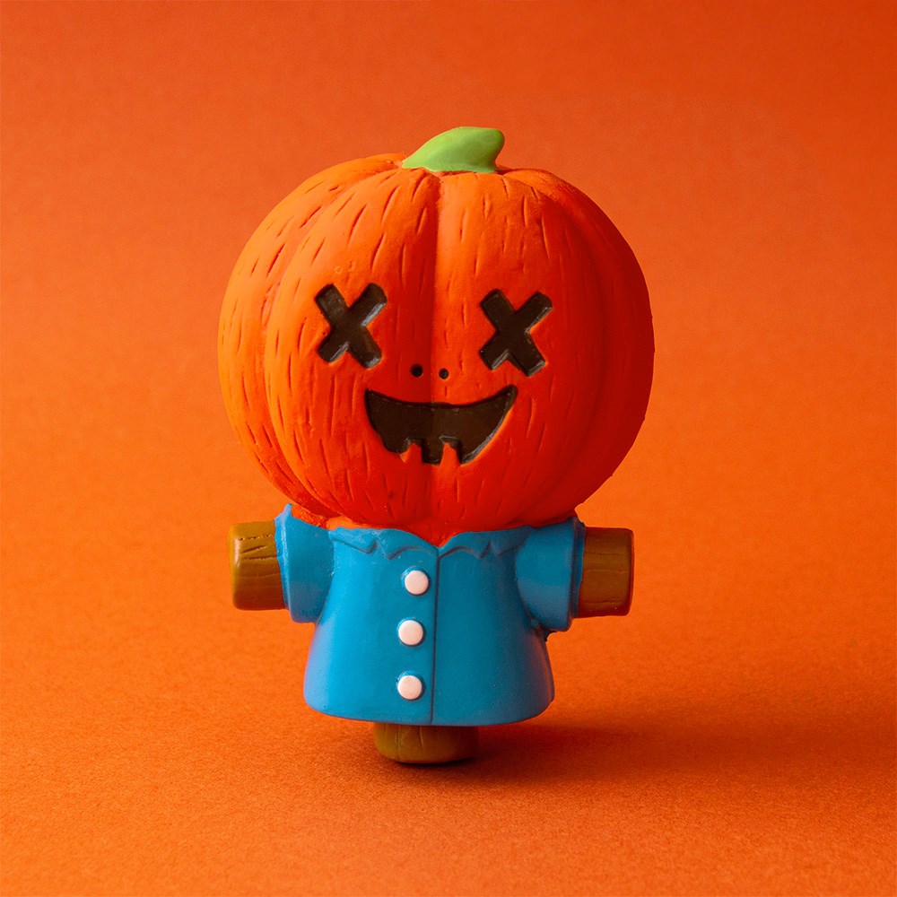Great & Small Creepy Cuties Latex Pumpkin Jack Scarecrow Dog Toy