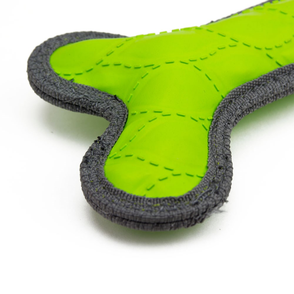 Great & Small Tough Toy Green Bone Dog Toy