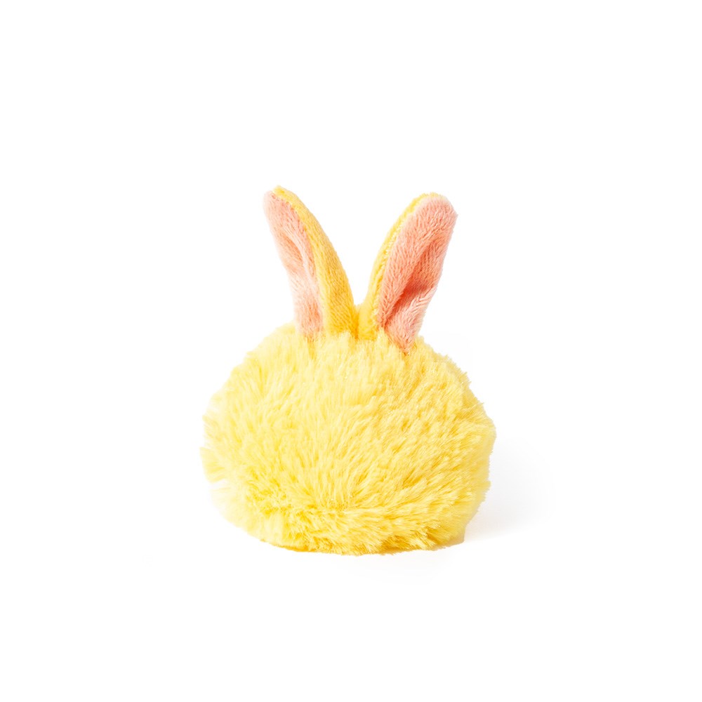 Great & Small Little&Lively Fluffy Yellow Rattle Bunny Ball Cat Toy