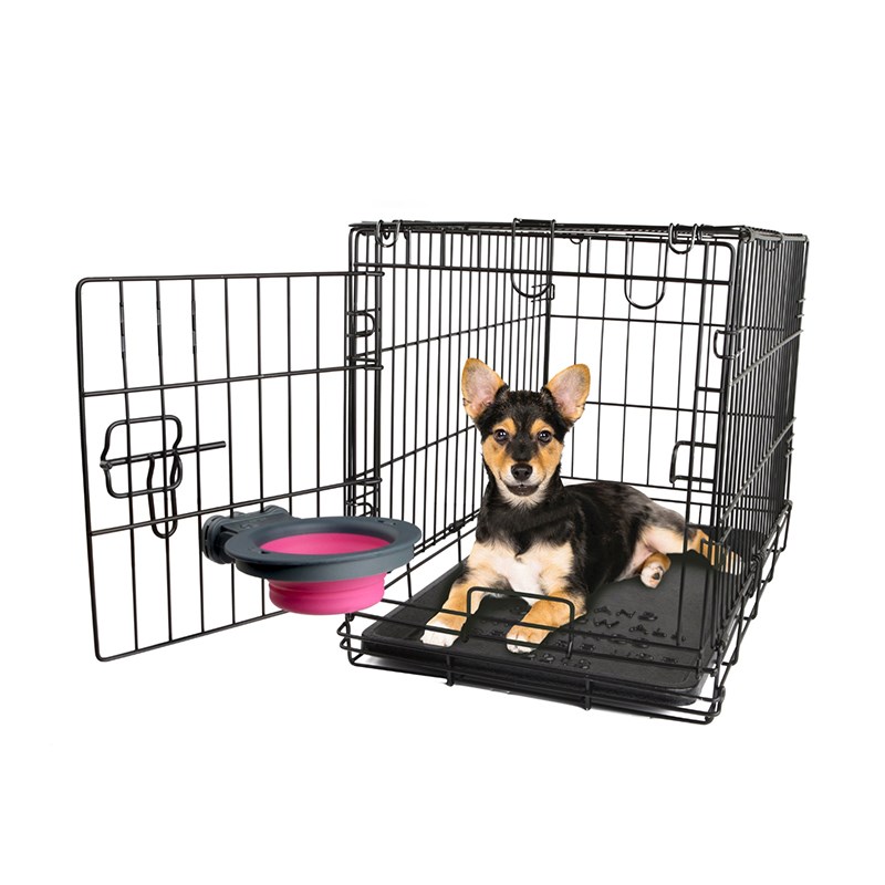 Dexas Collapsible Crate Bowl Light Grey