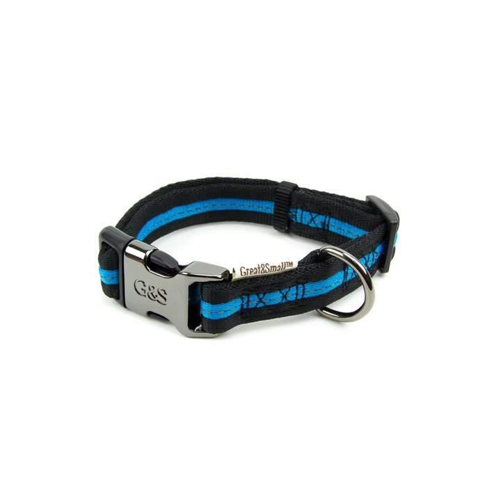 Great & Small Classic Soft Nylon Dog Collar Blue