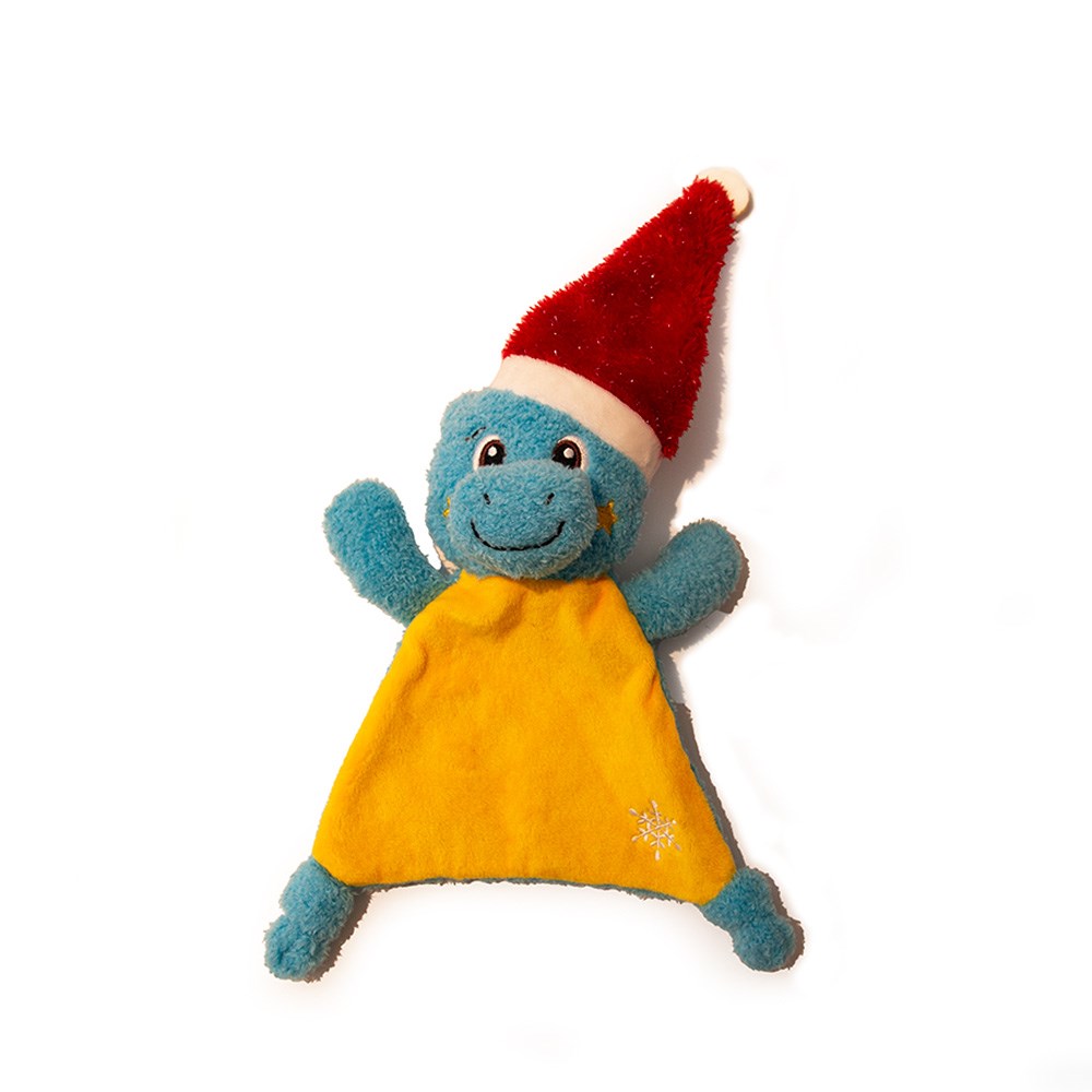 Great & Small Little Blue Christmas Dragon Comforter Dog Toy