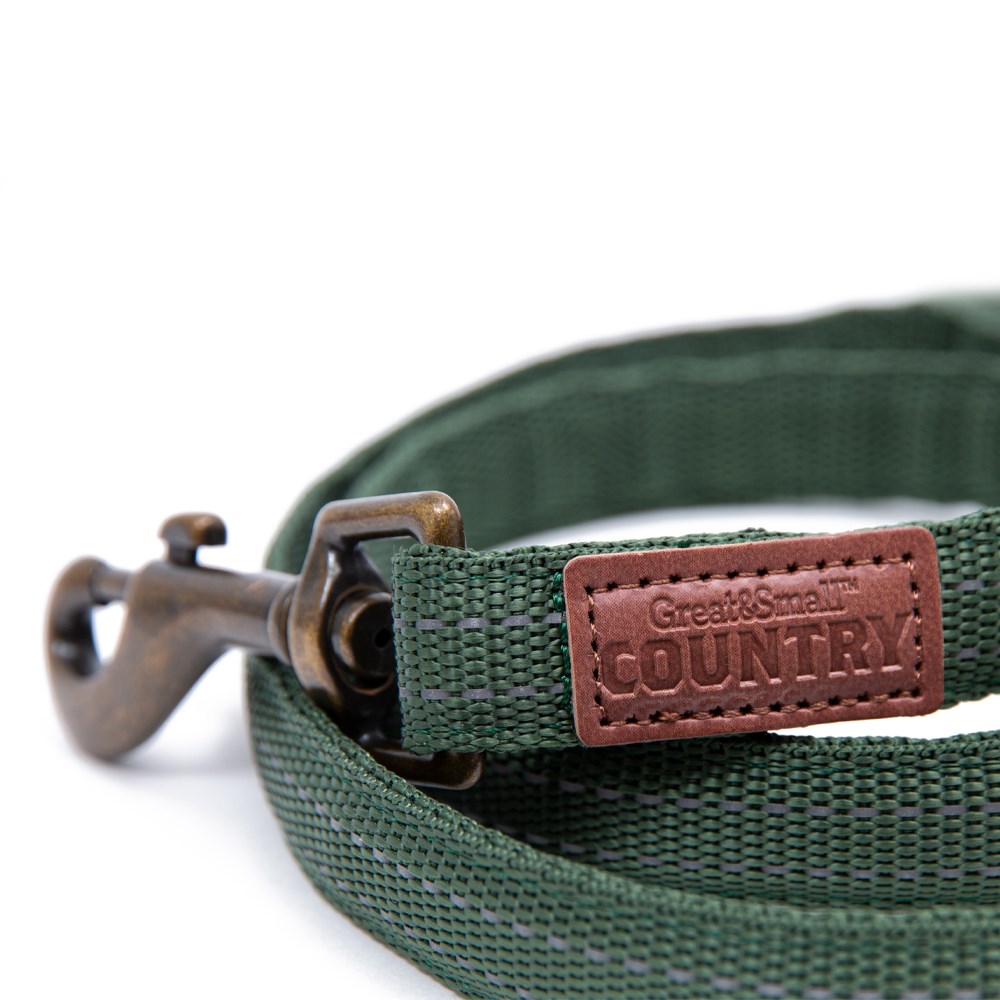 Great & Small Country Dog Lead Forest Green