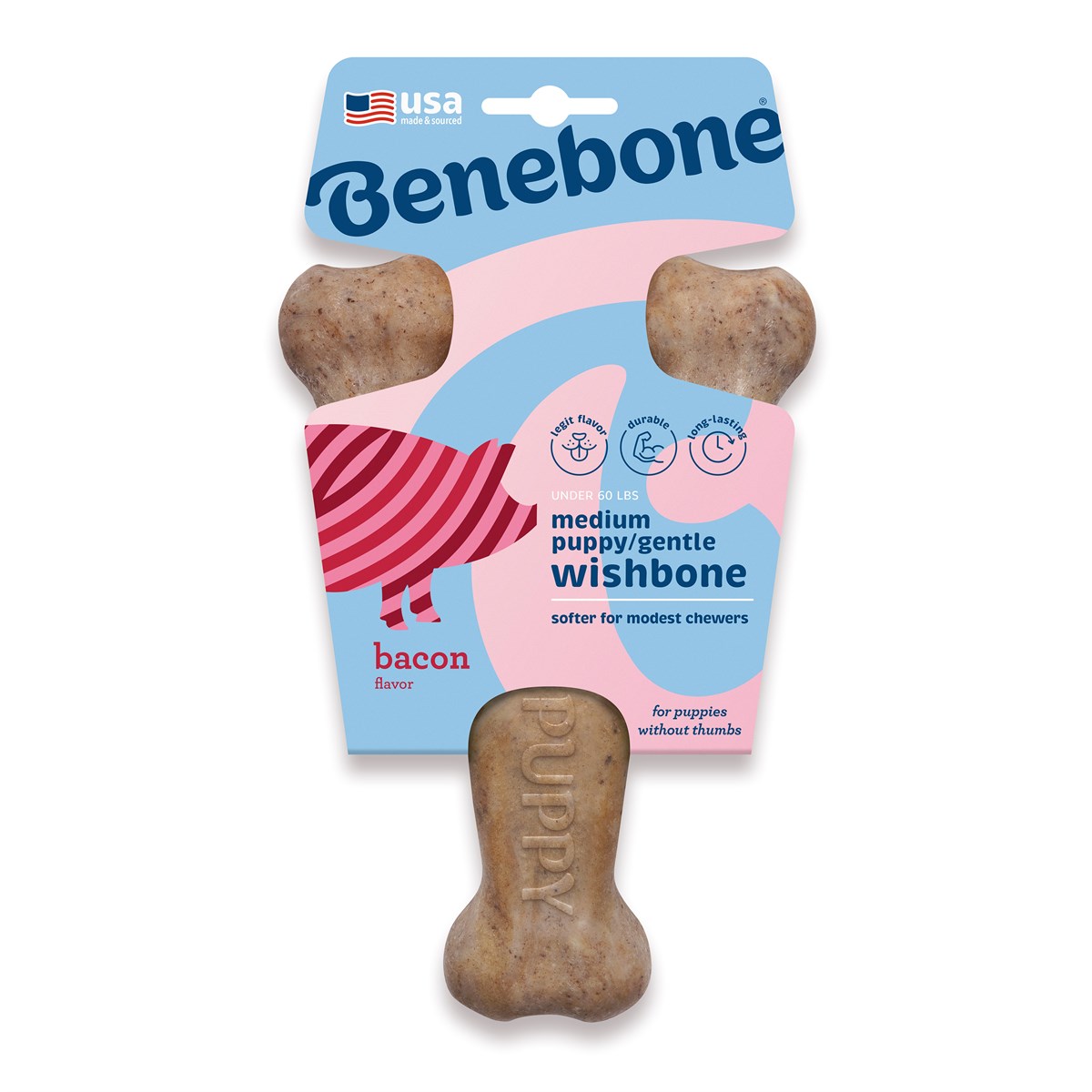 Benebone Puppy Wishbone Bacon Dog Chew