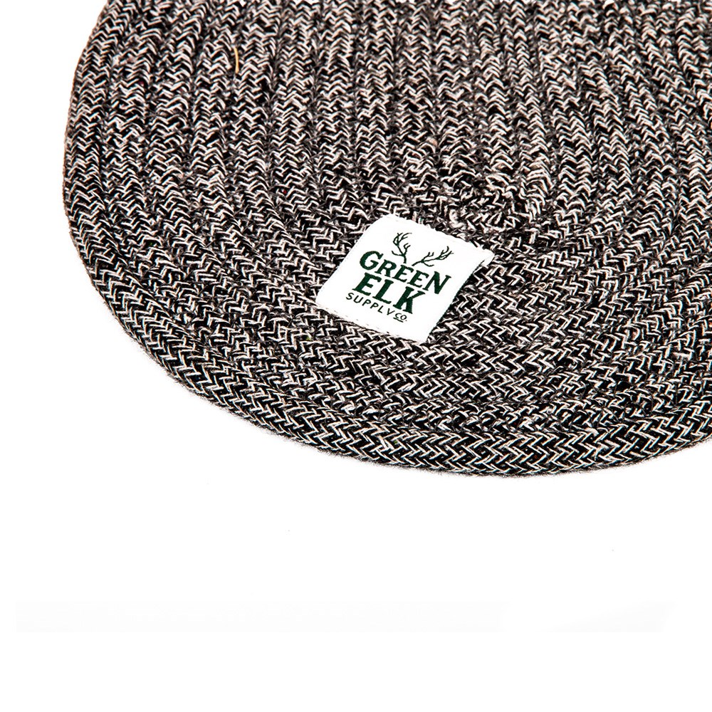 Green Elk Grey Jute Bone Dog Feeding Mat