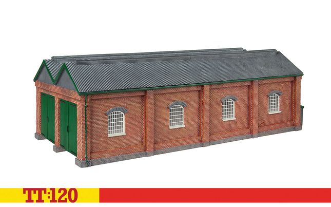 TT9019 Double Engine Shed - Red Brick Collection