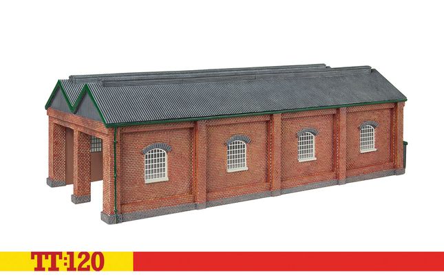 TT9019 Double Engine Shed - Red Brick Collection