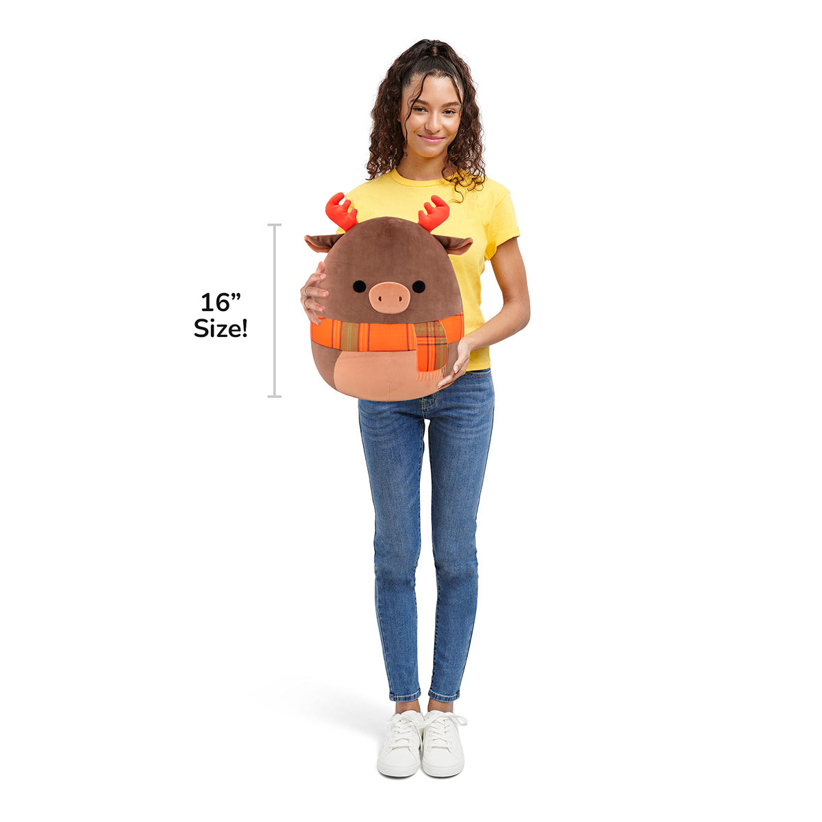 16-Inch Patterson the Moose with Orange Scarf