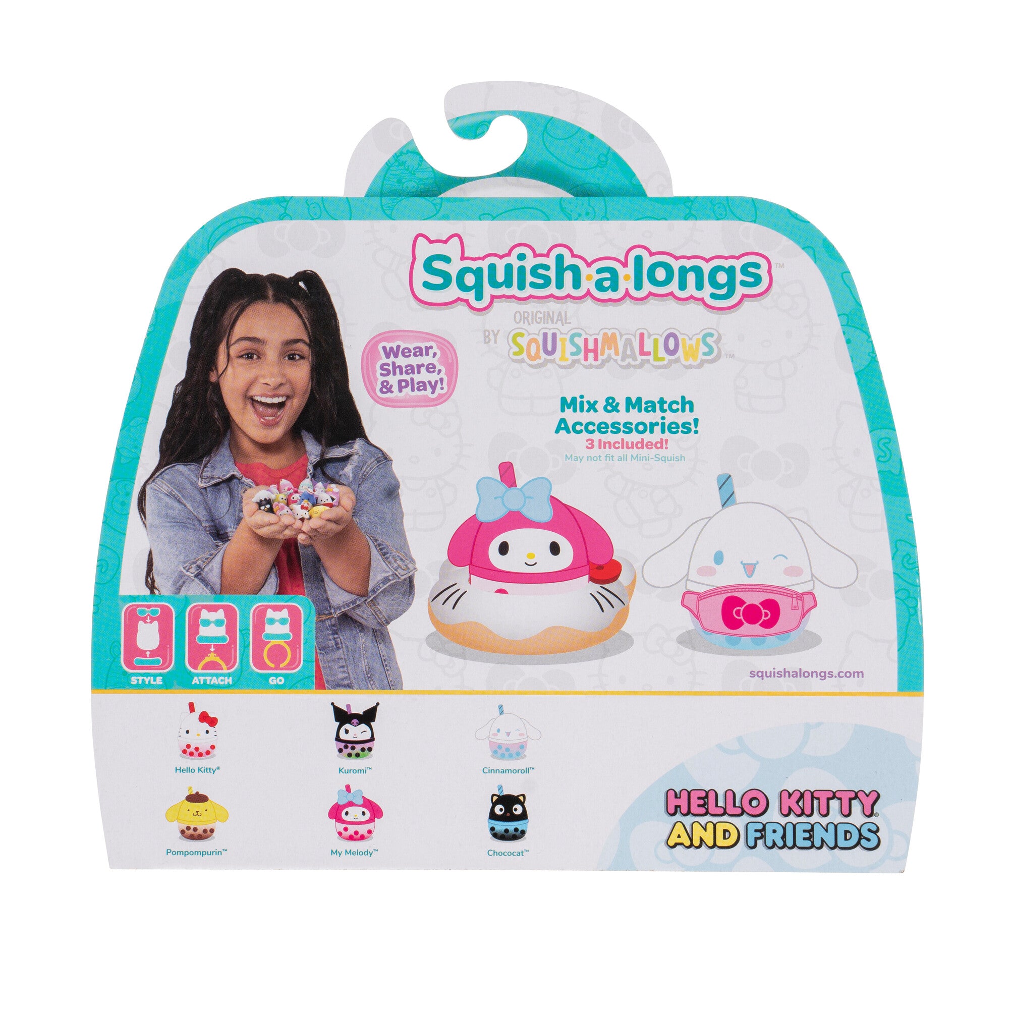 Squish-a-longs Hello Kitty and Friends Boba 6-Pack