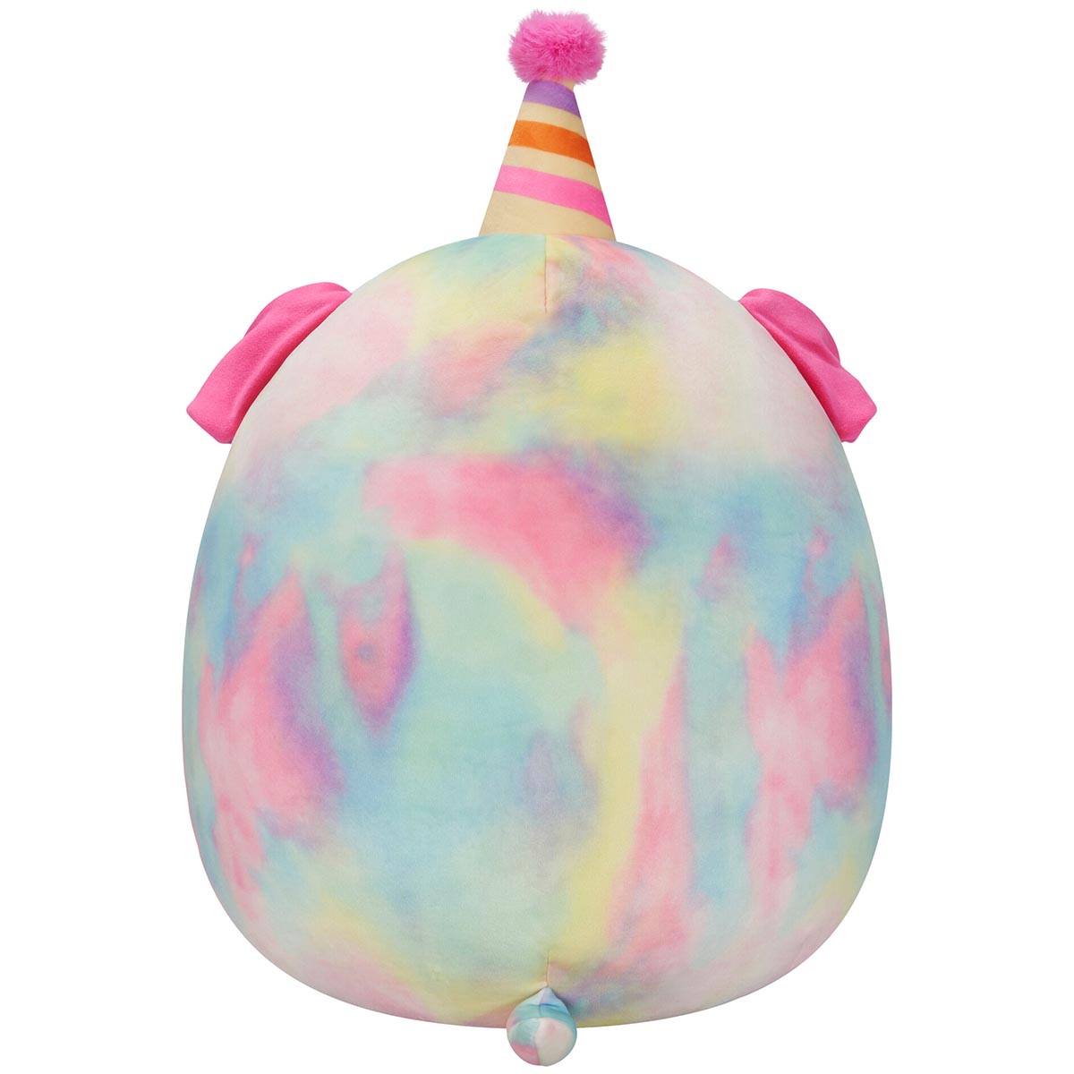 12-Inch Delenne the Rainbow Tie-Dye Dog With Party Hat