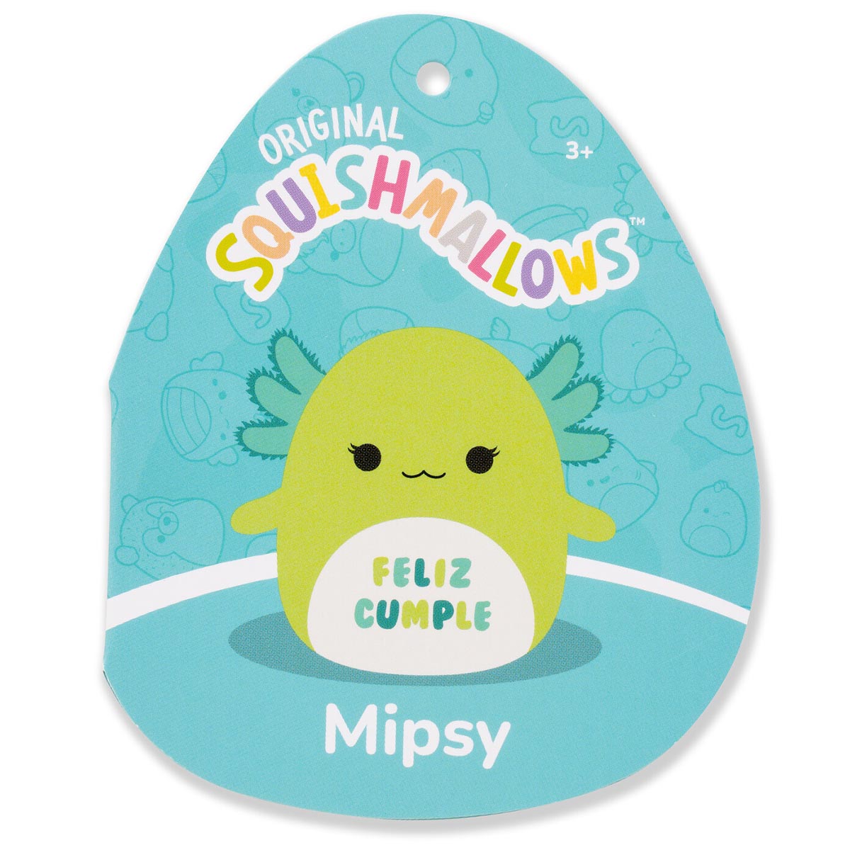 12-Inch Mipsy the Green Axolotl with “Feliz Cumple” Embroidery