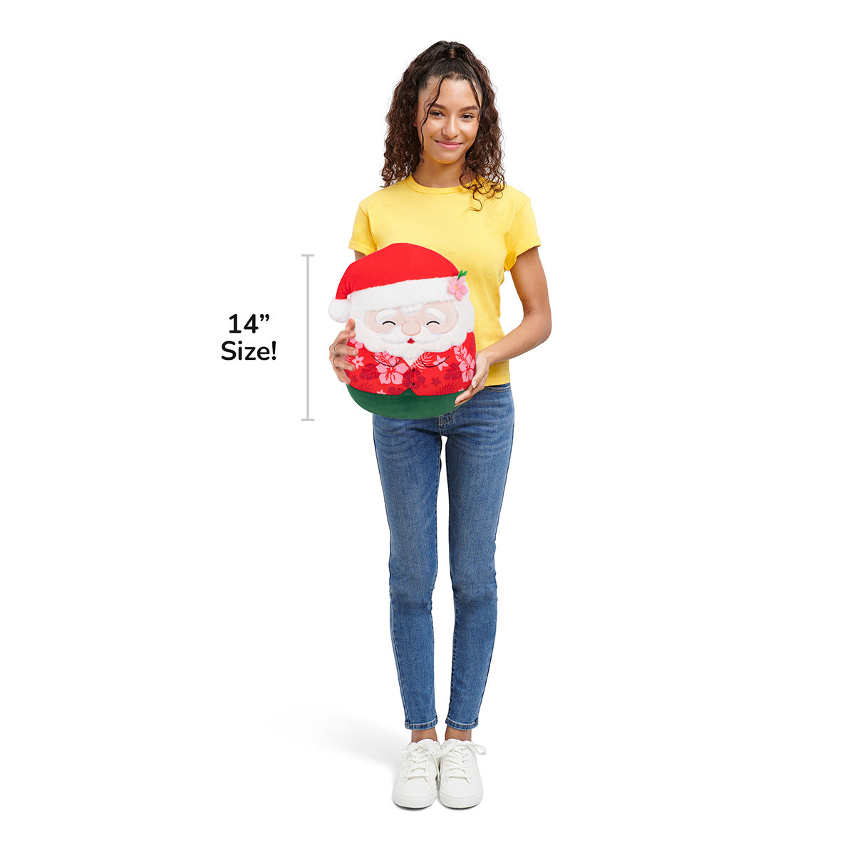 14-Inch Nick the Santa Claus in Red Hawaiian Shirt