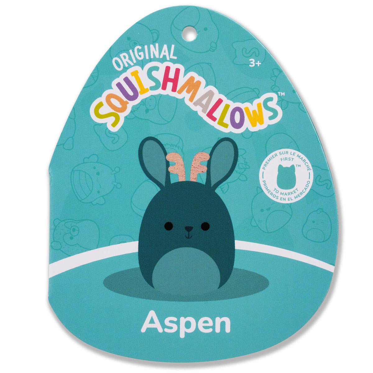 8-Inch Aspen the Sea Green Jackalope with Iridescent Horns