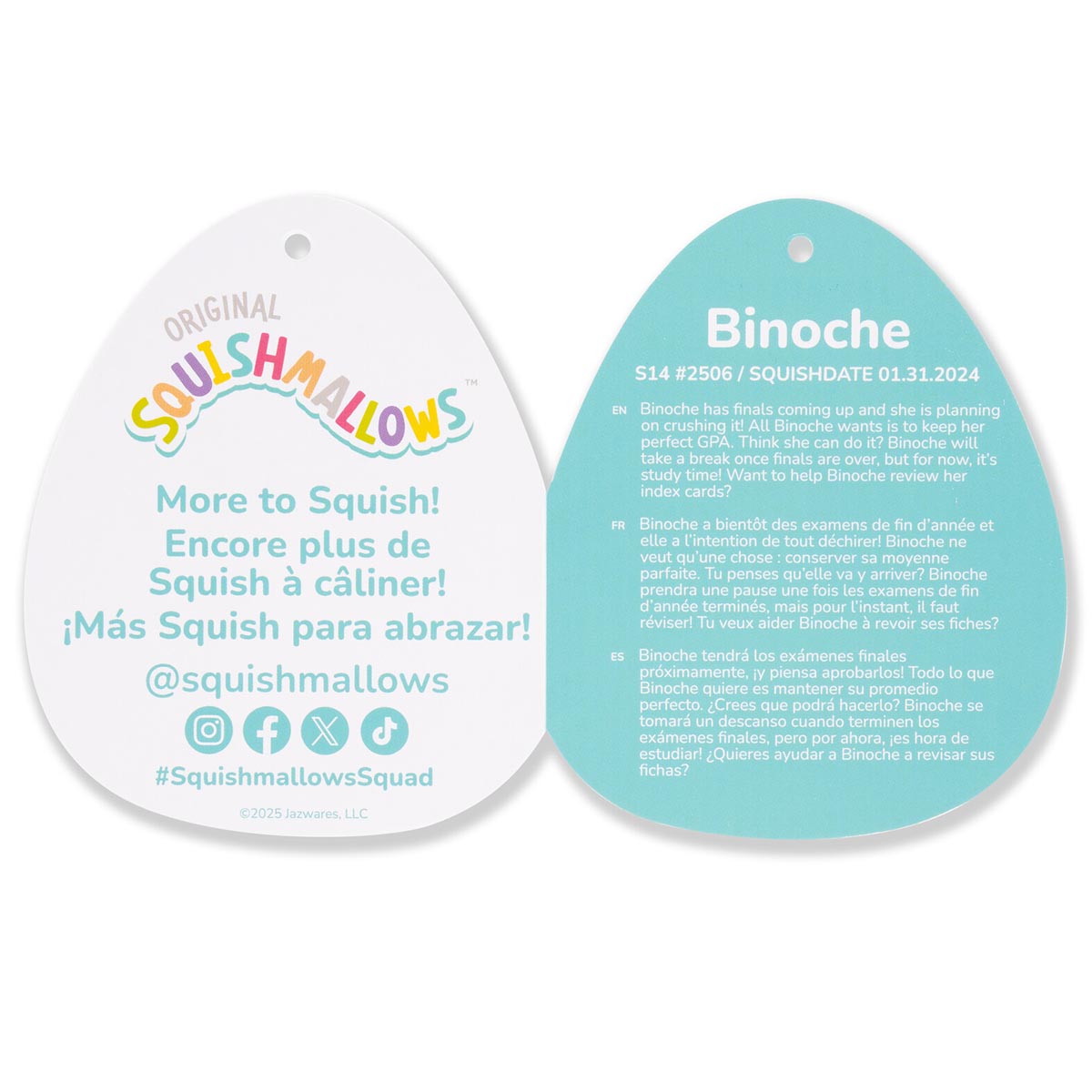 14-Inch Binoche the Purple Fawn with Plaid Antlers and Bow