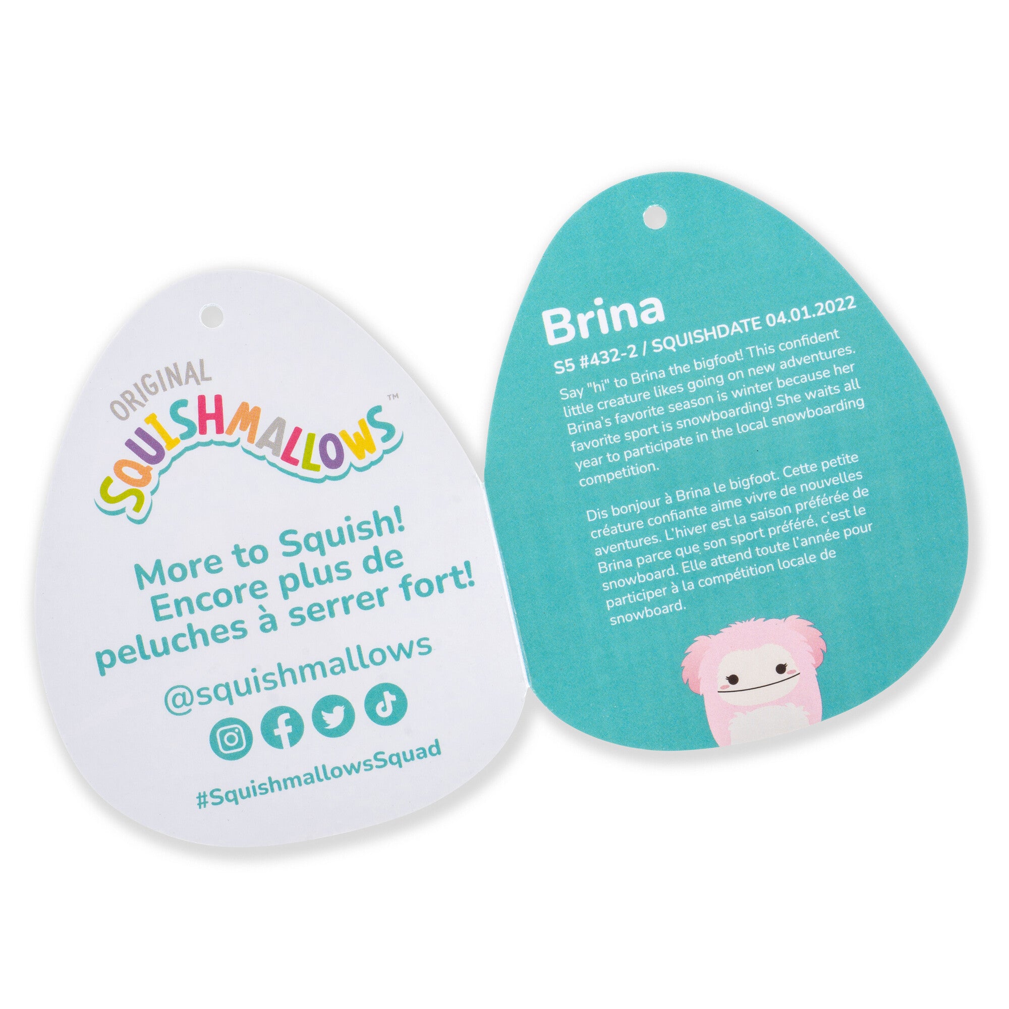 8-Inch Brina the Pink Bigfoot with Fuzzy Belly