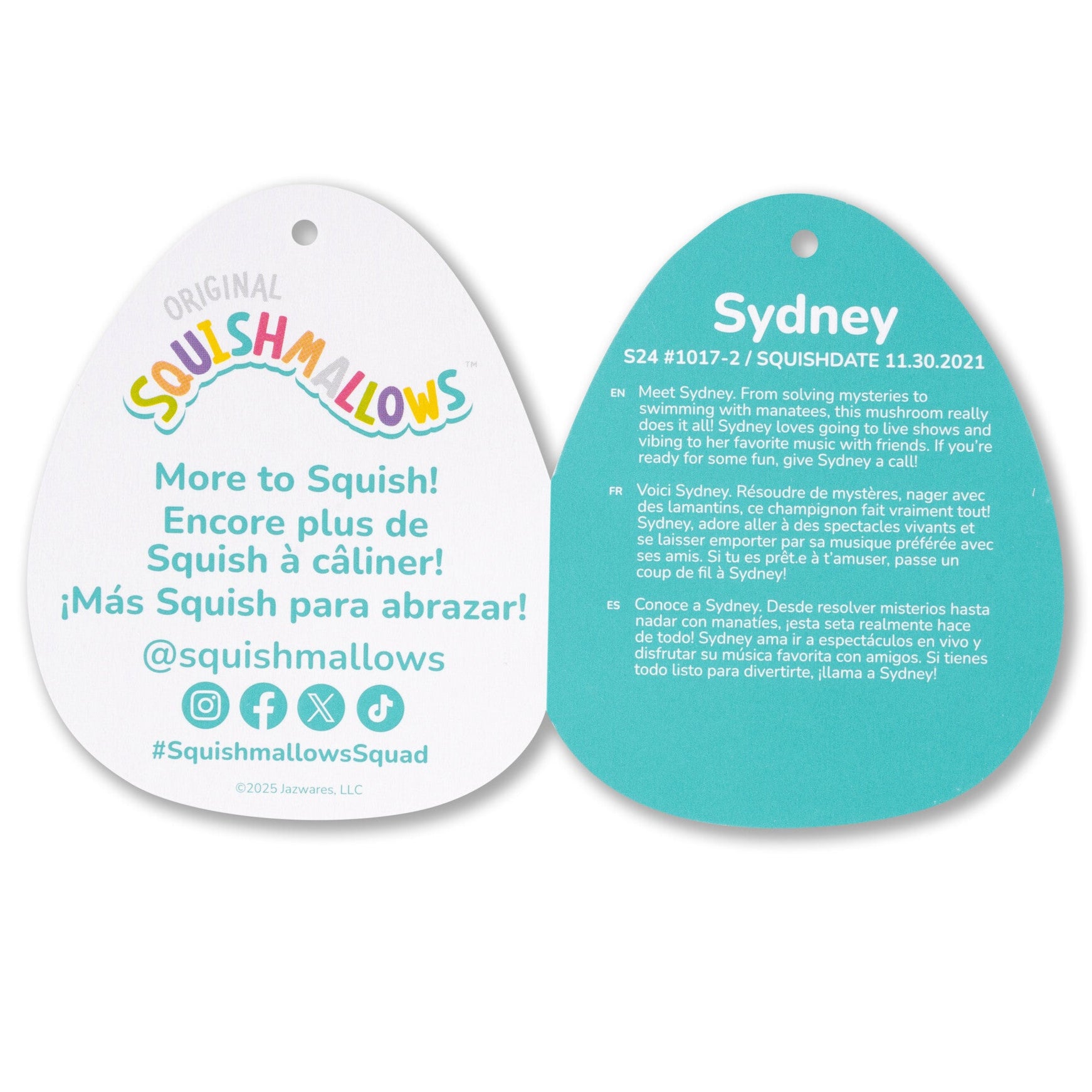 24-Inch Sydney the Teal Spotted Mushroom