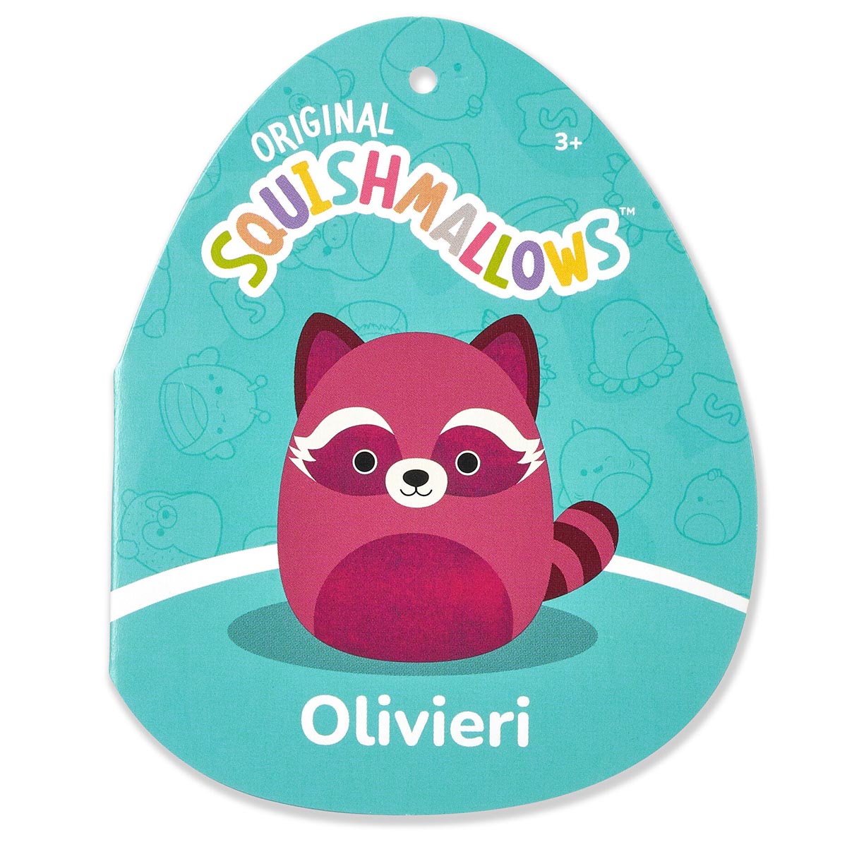 8-Inch Olivieri the Maroon Raccoon with Velvet Accents
