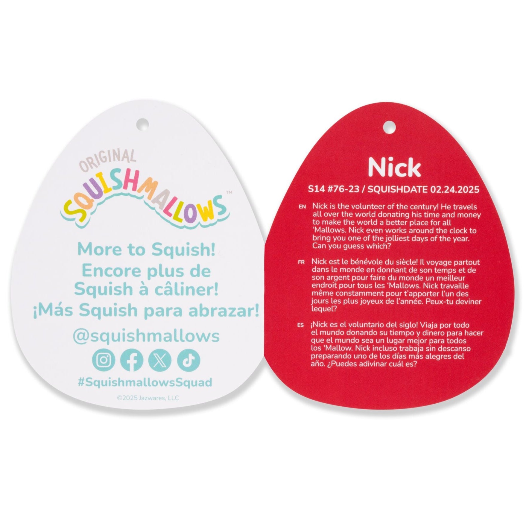 14-Inch Nick the Santa Claus in Red Hawaiian Shirt