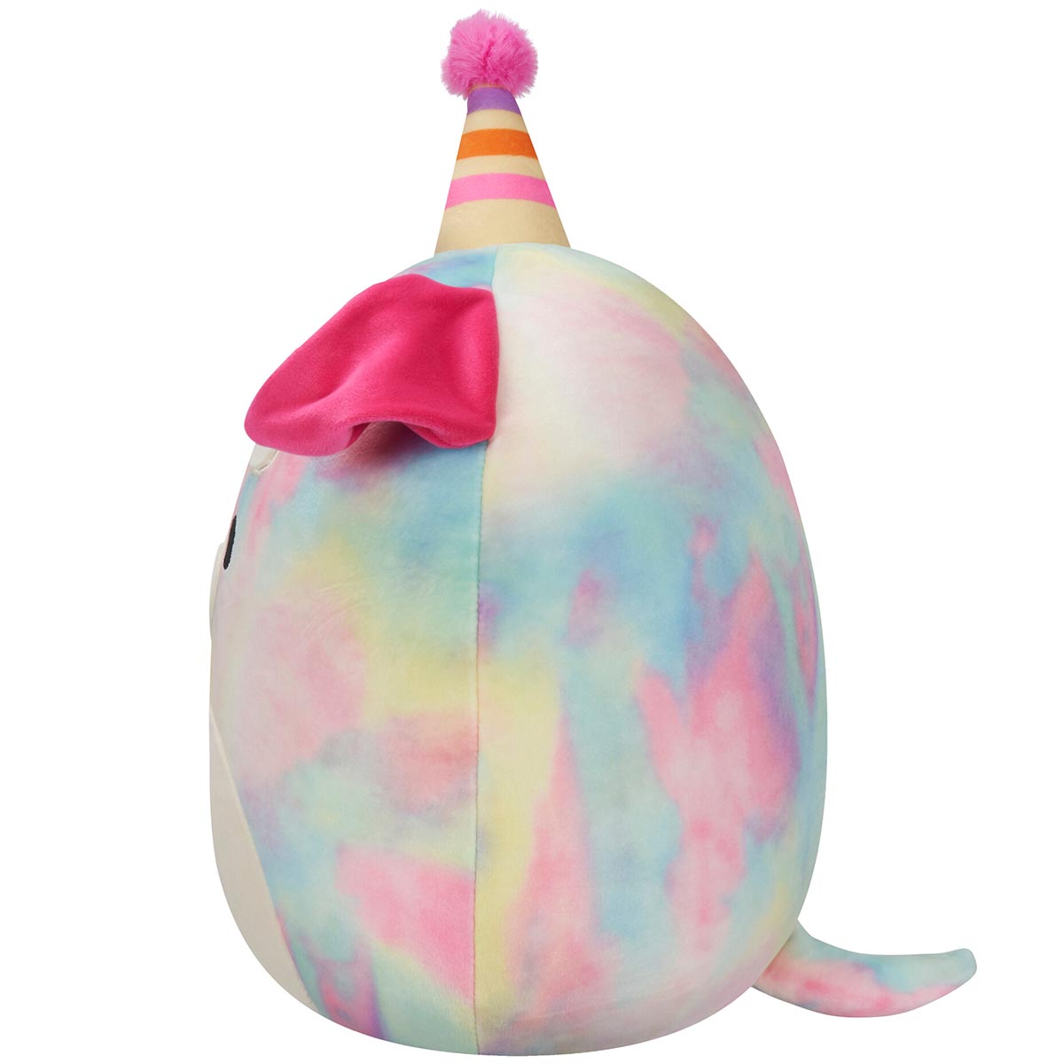 12-Inch Delenne the Rainbow Tie-Dye Dog With Party Hat