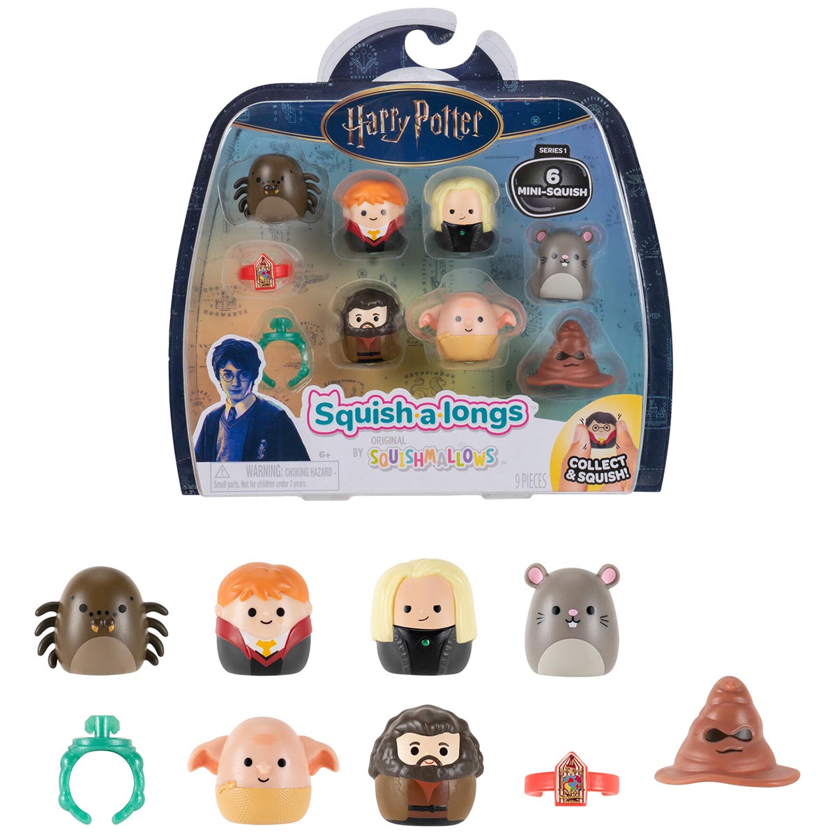 Squish-a-longs “Harry Potter” Mini-Squish and Accessory 6-Pack Style 2