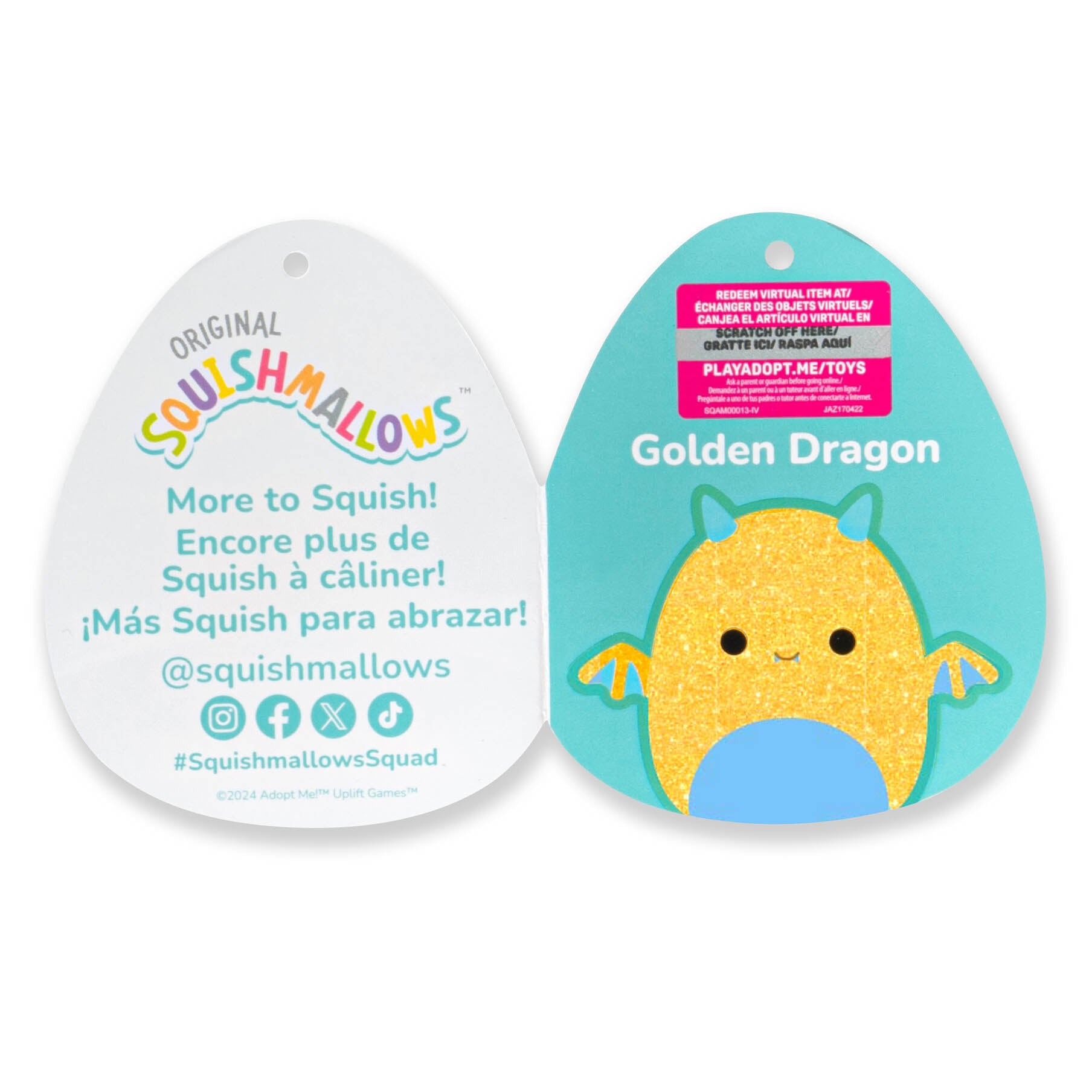 Adopt Me! 8-Inch Golden Dragon Plush