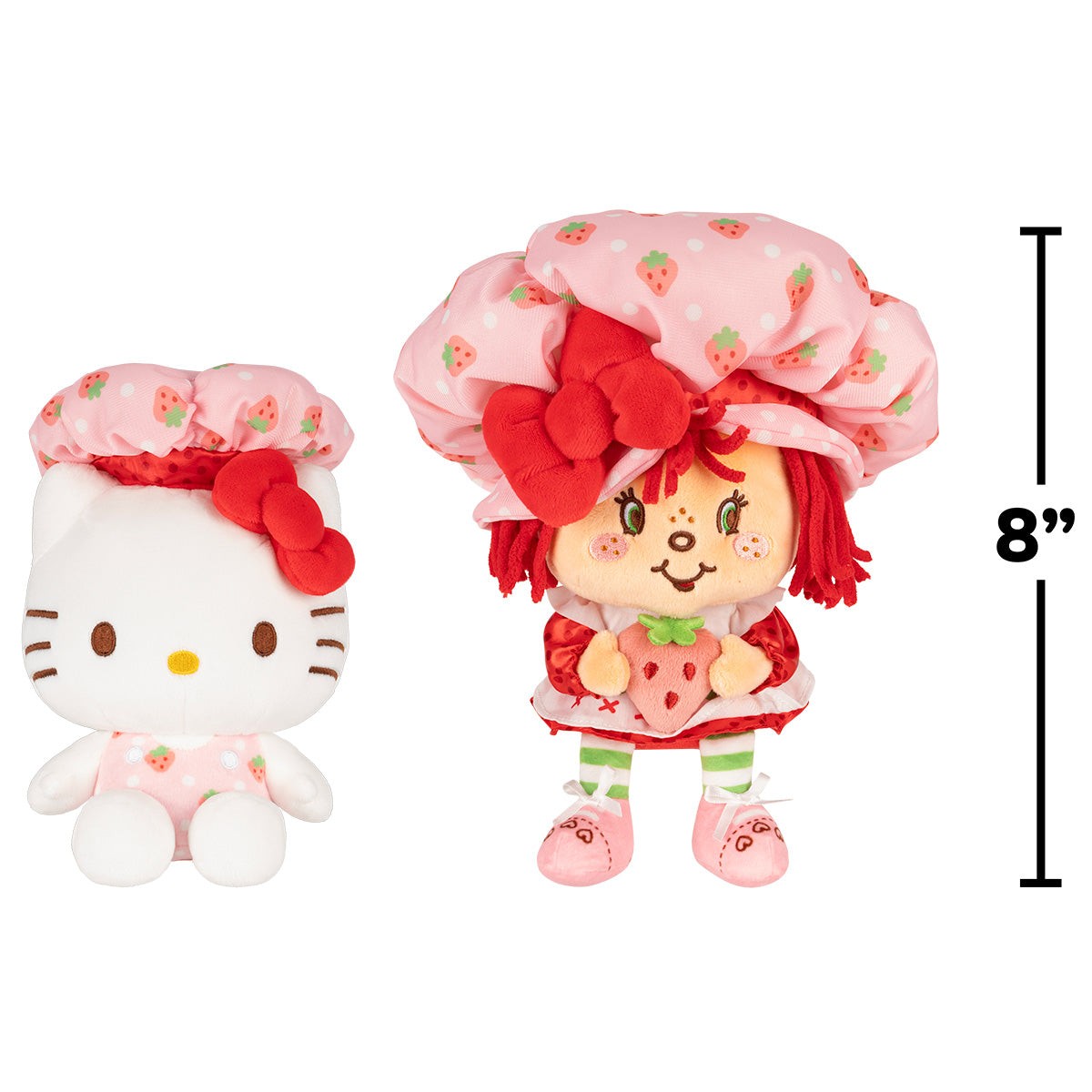 Hello Kitty and Friends 8-Inch Strawberry Shortcake x Hello Kitty Plush 2-Pack
