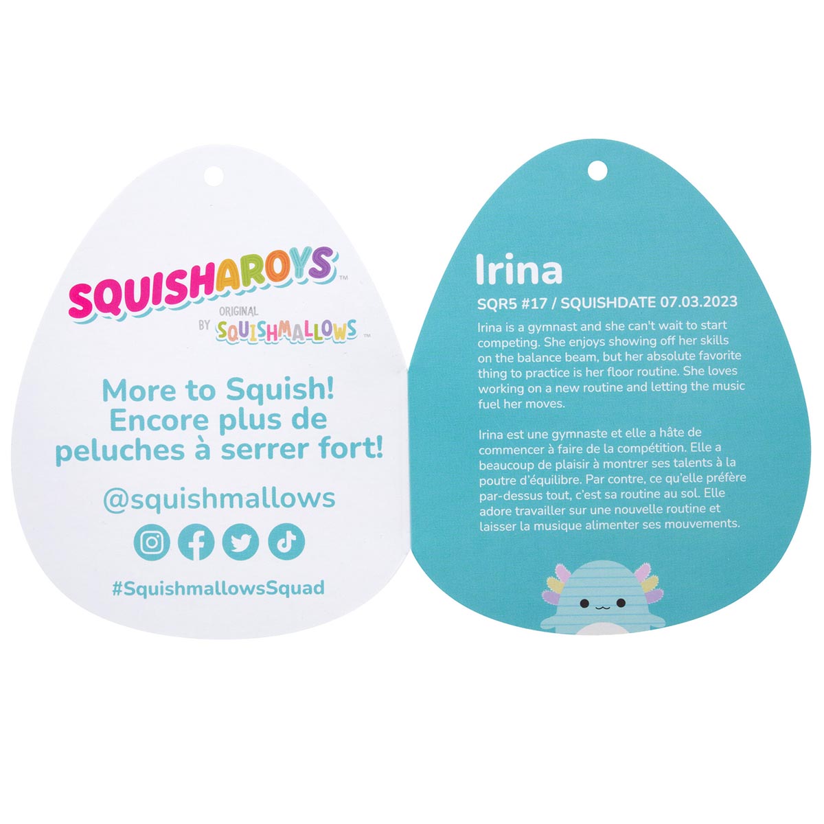 8-Inch Irina the Teal Corduroy Axolotl