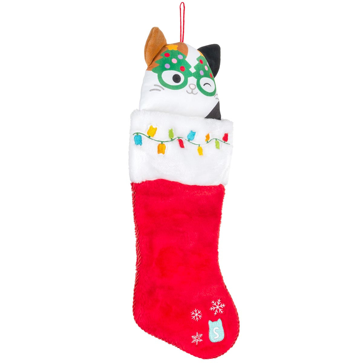 Squishmallows Cam the Cat Holiday Stocking