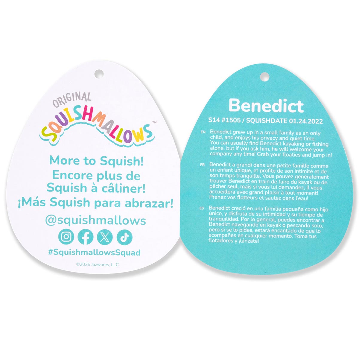 14-Inch Benedict the Purple Gradient Hippo with Sparkly Ears