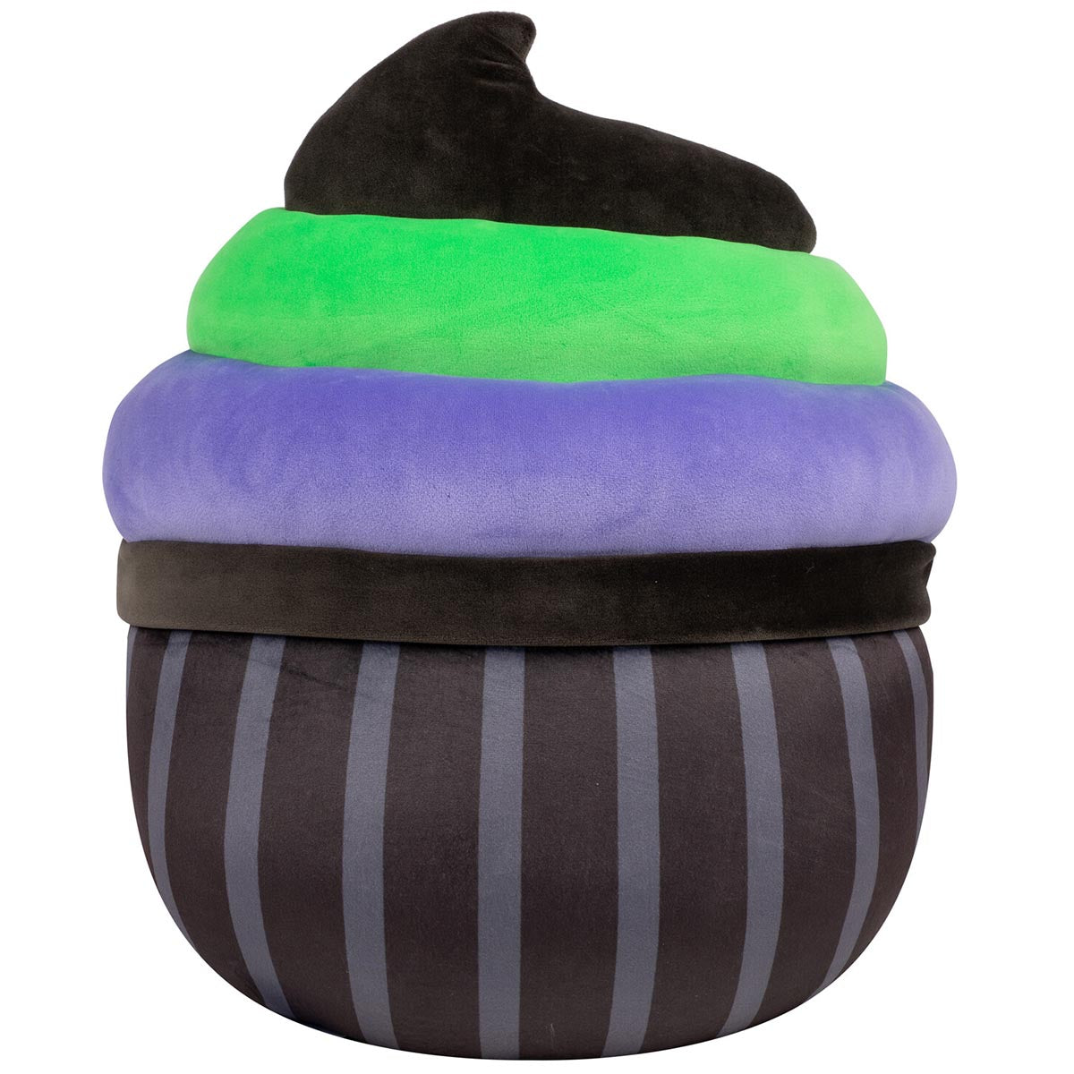 12-Inch Kurt the Black Cupcake With Green and Purple Frosting