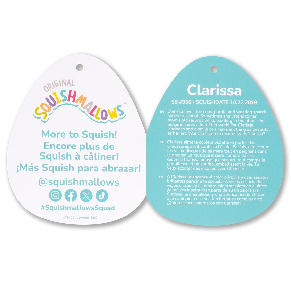 8-Inch Clarissa the Rainbow Unicorn with Fuzzy Belly