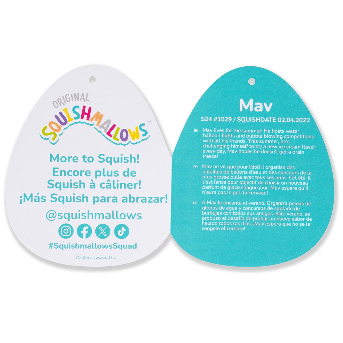 20-Inch Mav the Blue Shark Holding Ice Cream