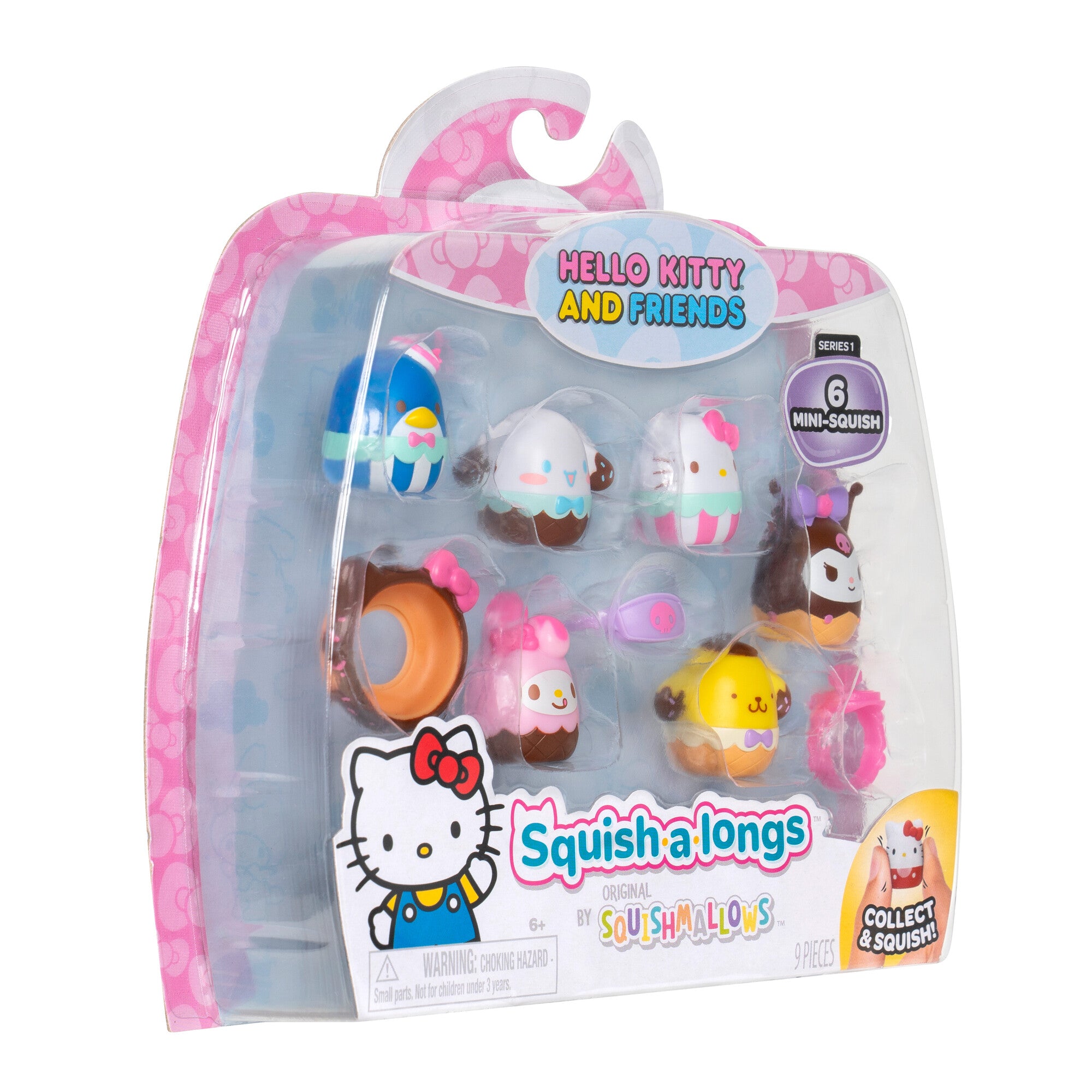 Squish-a-longs Hello Kitty and Friends Ice Cream 6-Pack