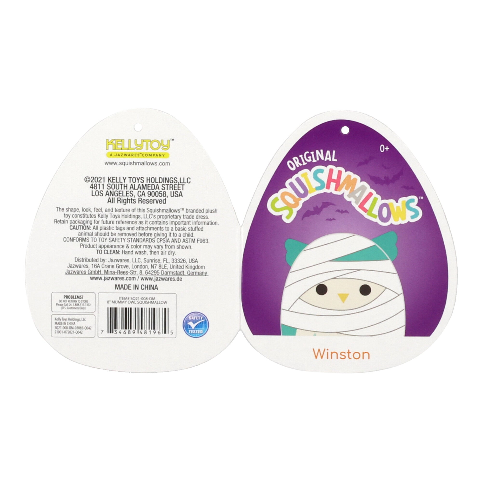 8-Inch Winston the Owl in Mummy Outfit