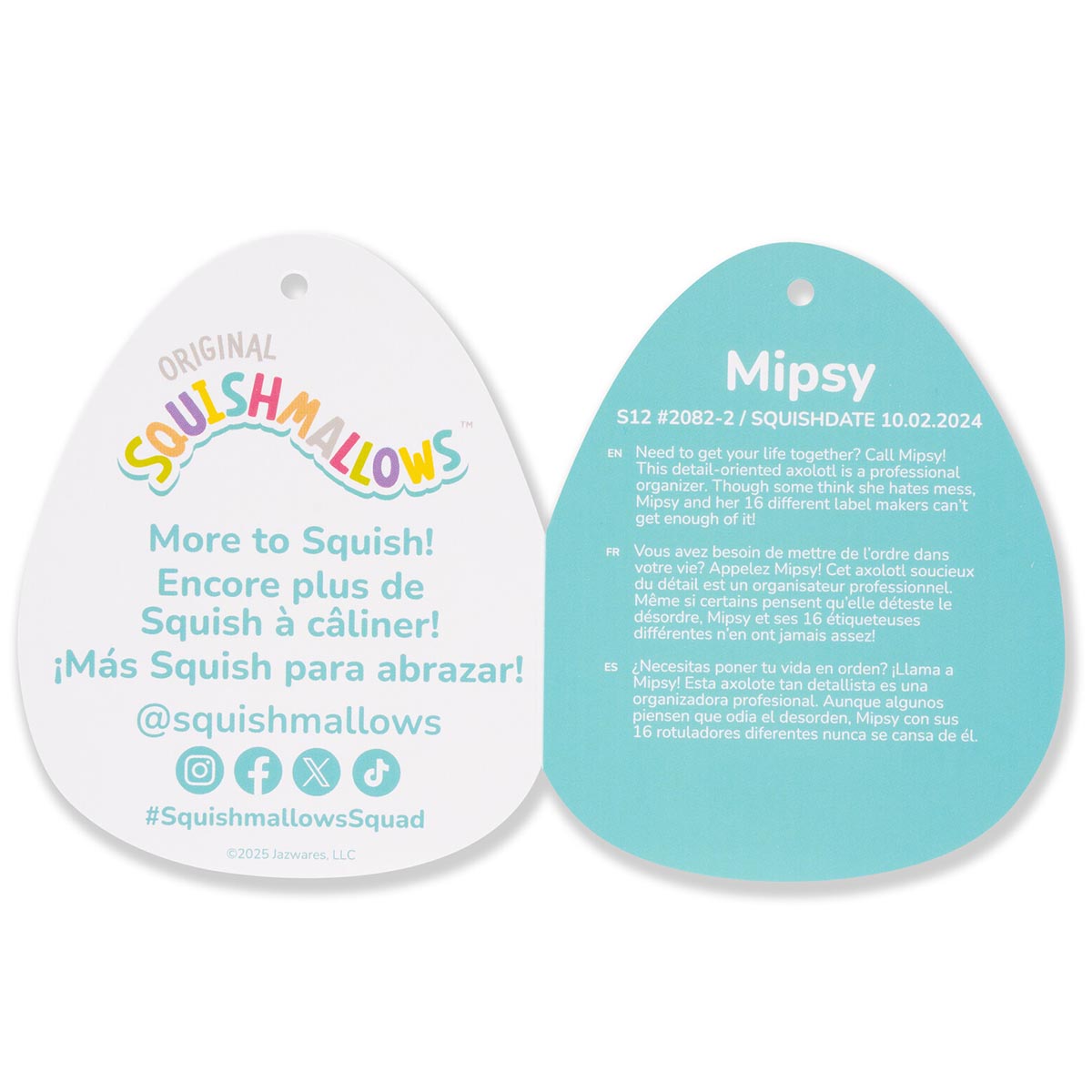 12-Inch Mipsy the Green Axolotl with “Feliz Cumple” Embroidery