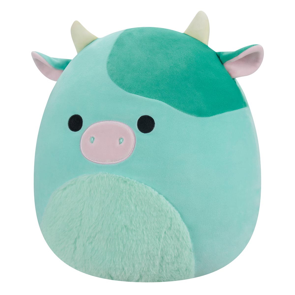 14-Inch Seamus the Green Cow with Fuzzy Belly