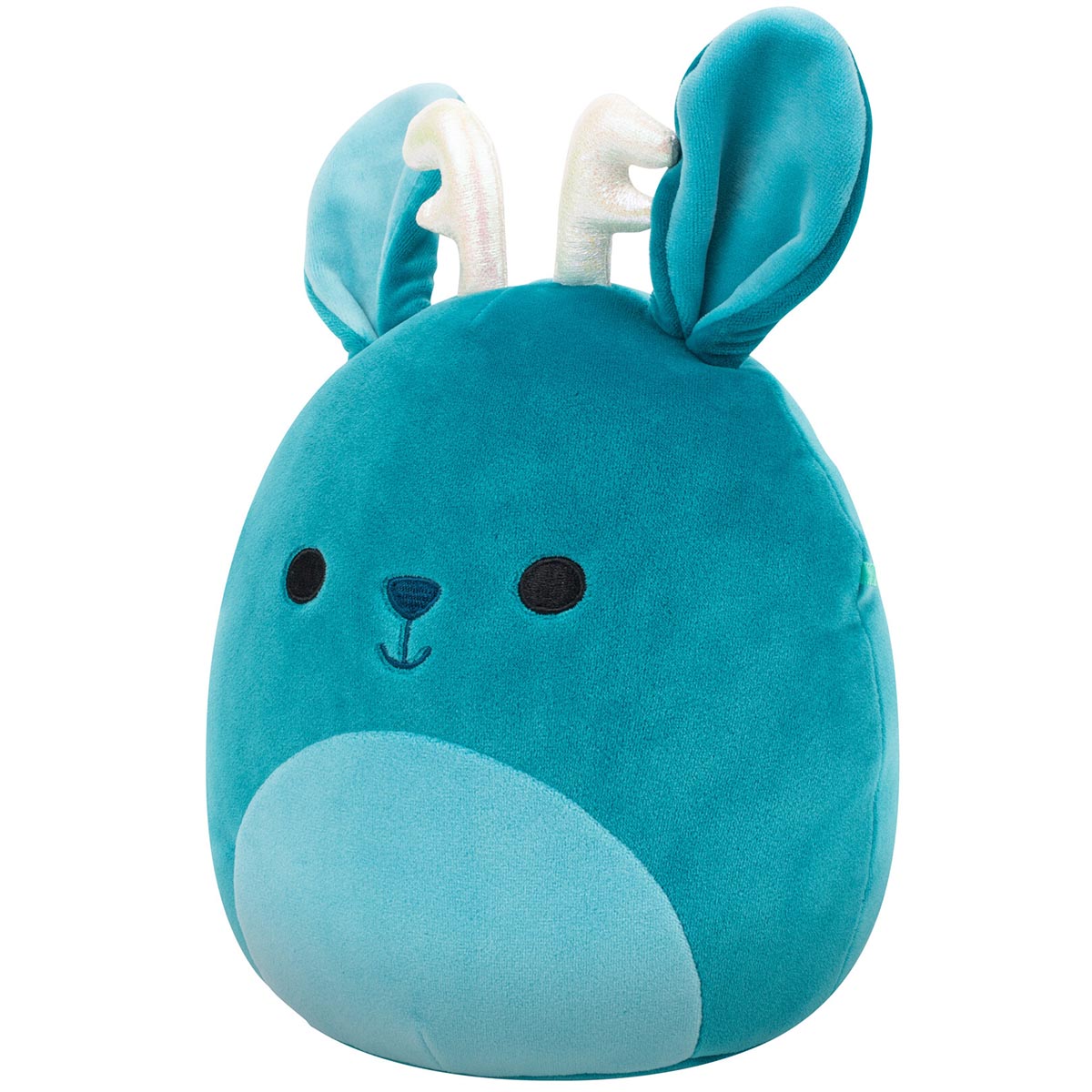 8-Inch Aspen the Sea Green Jackalope with Iridescent Horns