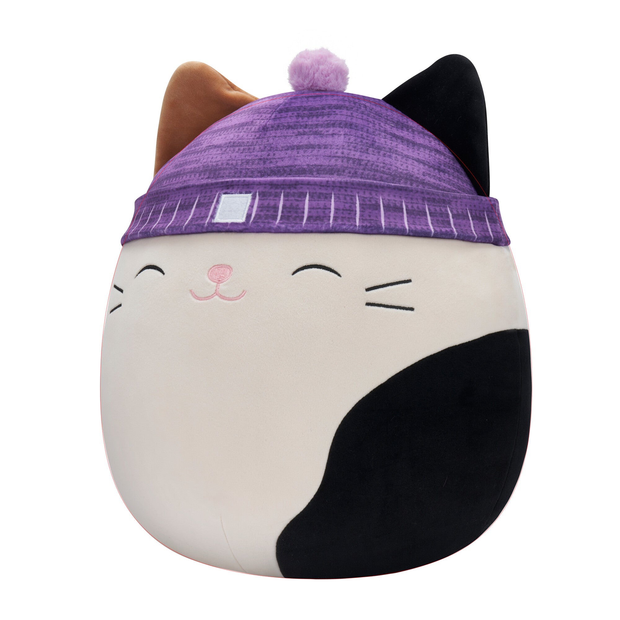 14-Inch Cam Calico Cat with Purple Hat