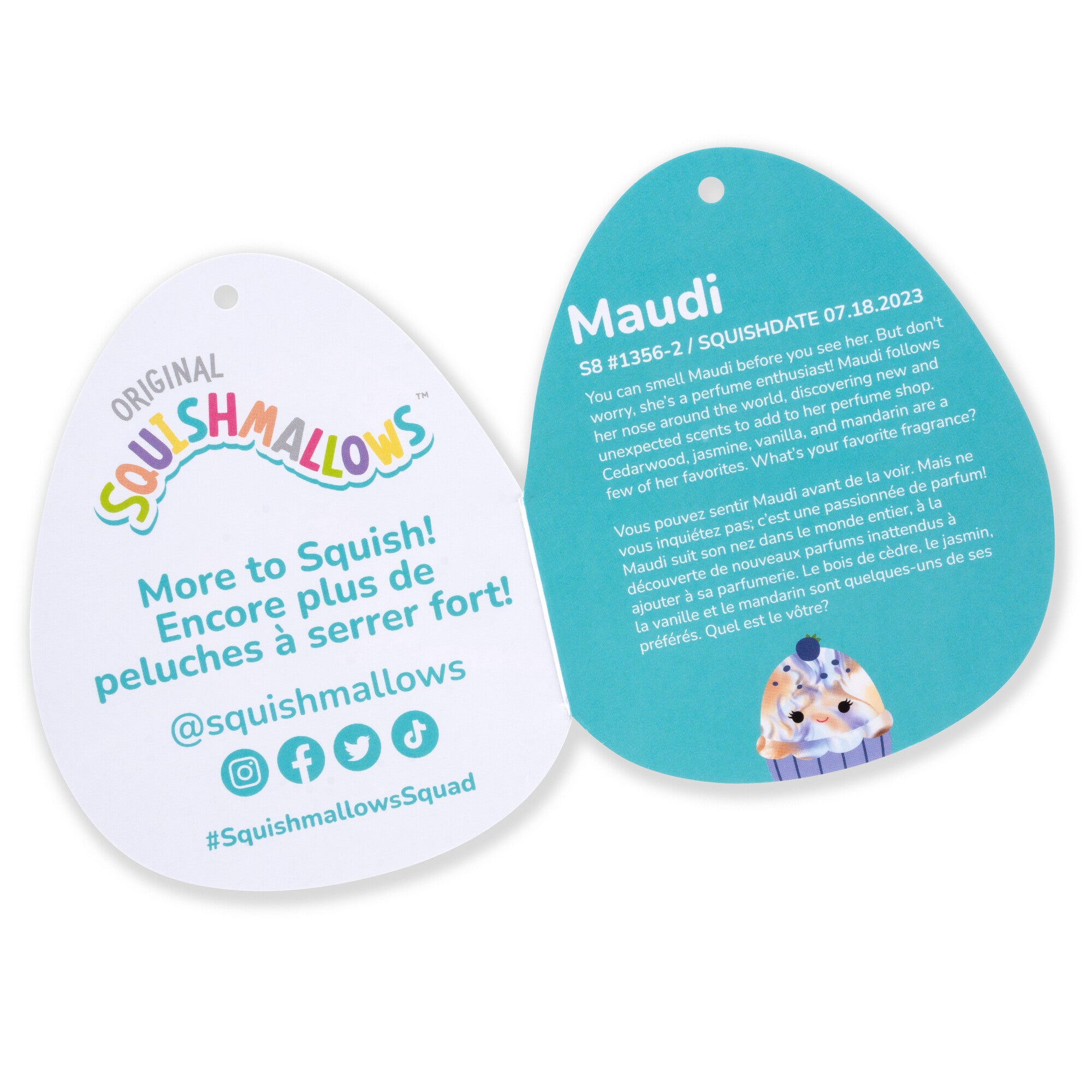 8-Inch Maudi the Blueberry Marbled Cupcake