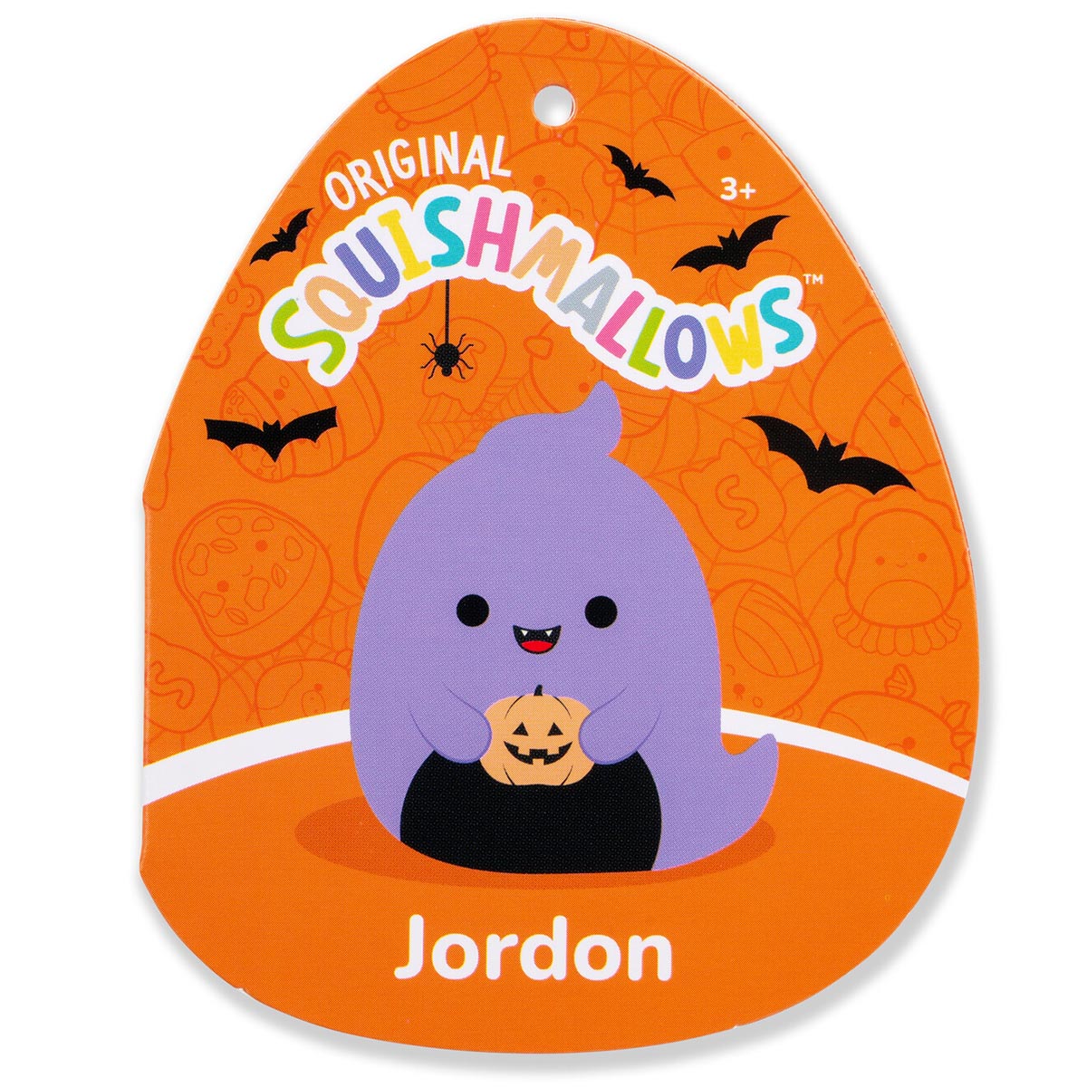12-Inch Jordon the Purple Ghost Holding Jack O'Lantern