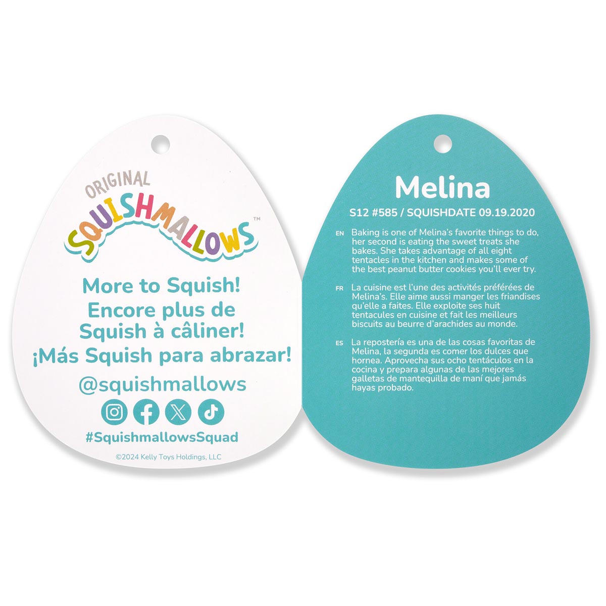 12-Inch Melina the Happy Peach Octopus