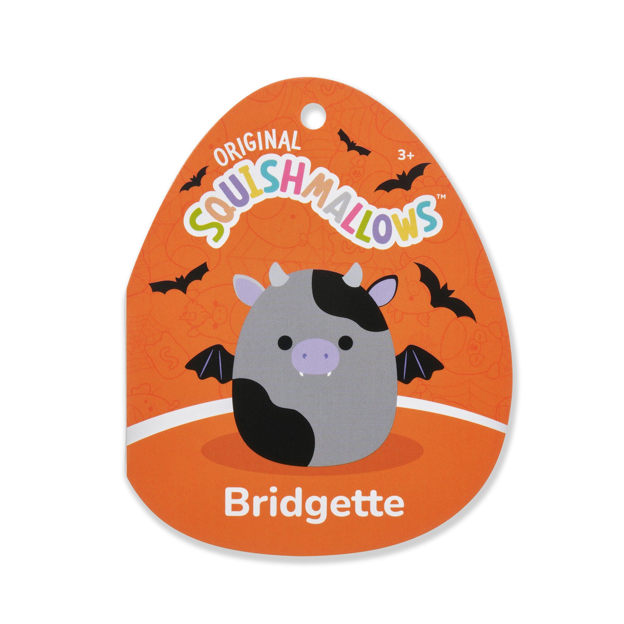 12-Inch Bridgette the Grey and Black Cow Bat