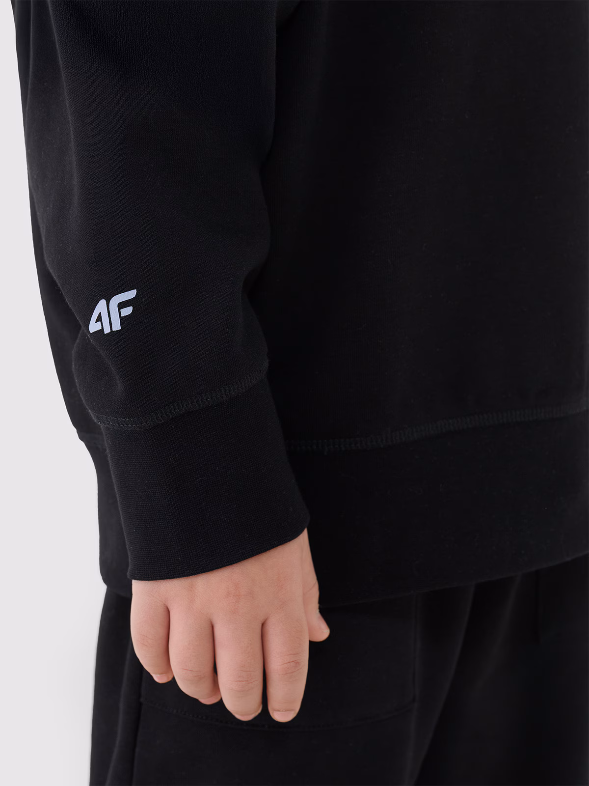 Bluza dresowa nierozpinana bez kaptura chłopięca - granatowa