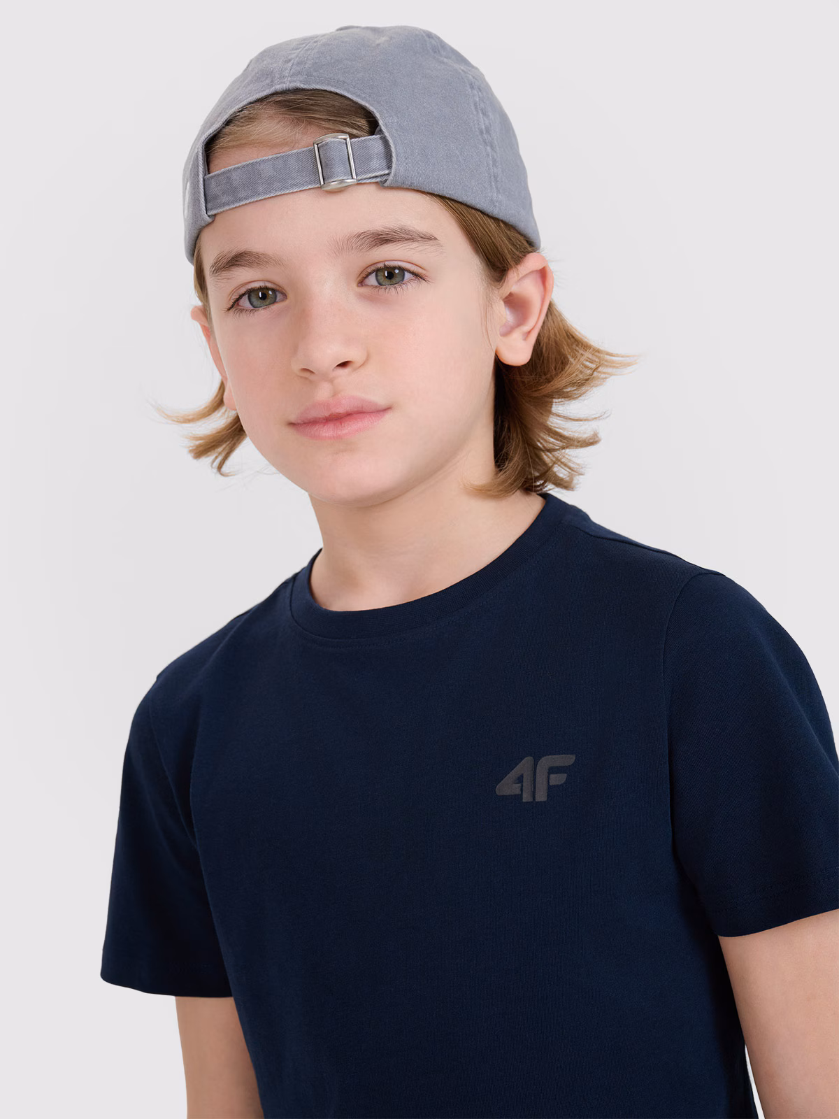 T-shirt regular gładki chłopięcy - czerwony