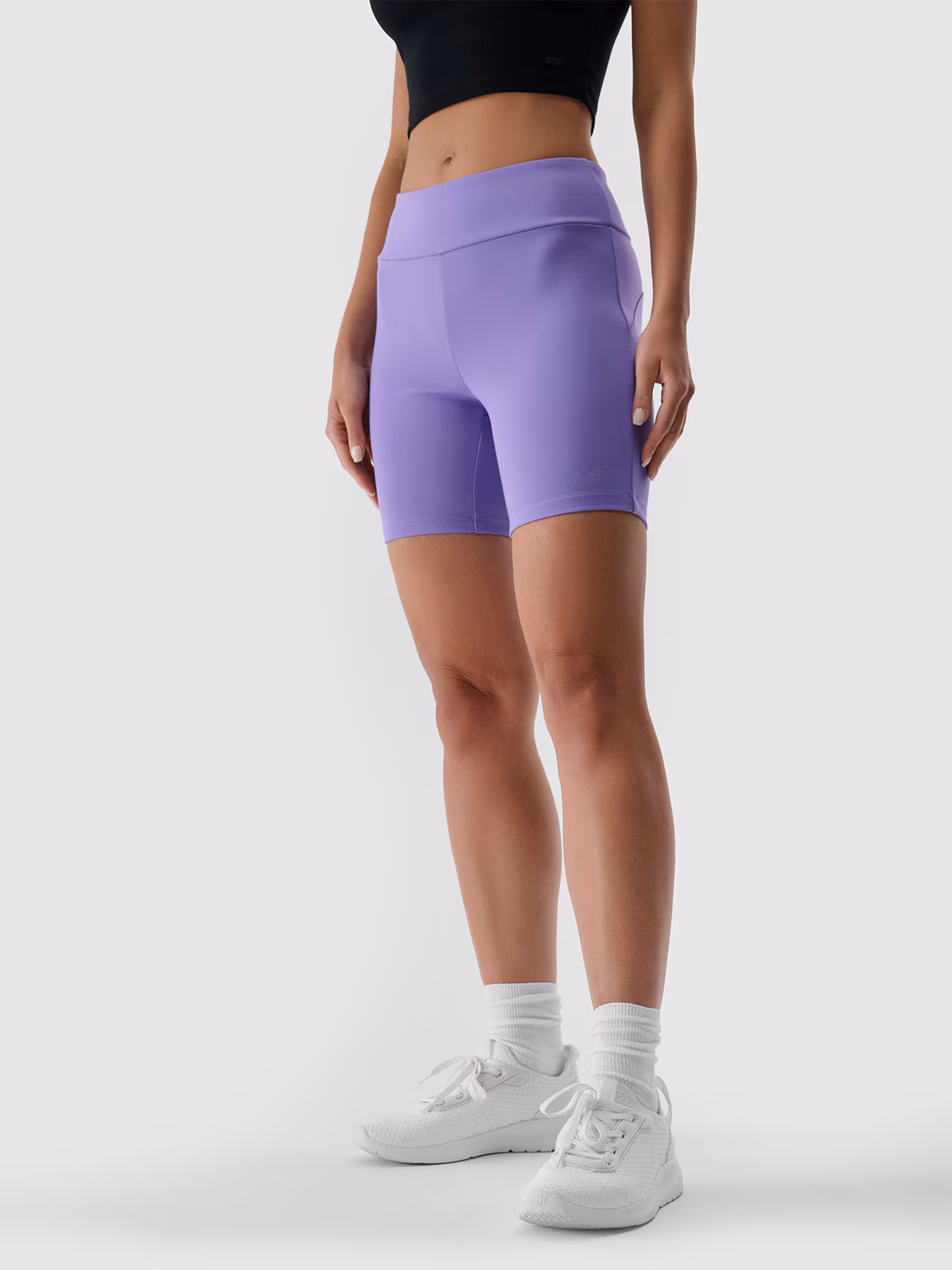 Legginsy krótkie damskie - fioletowe