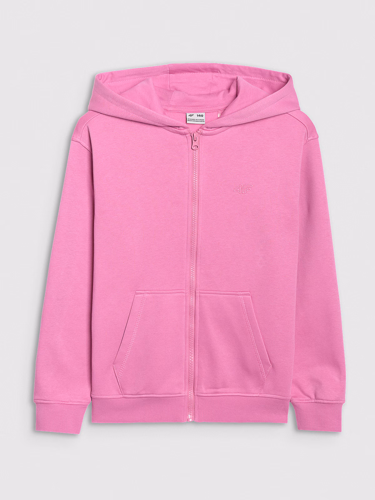 Bluza dresowa rozpinana z kapturem dziewczęca - fioletowa