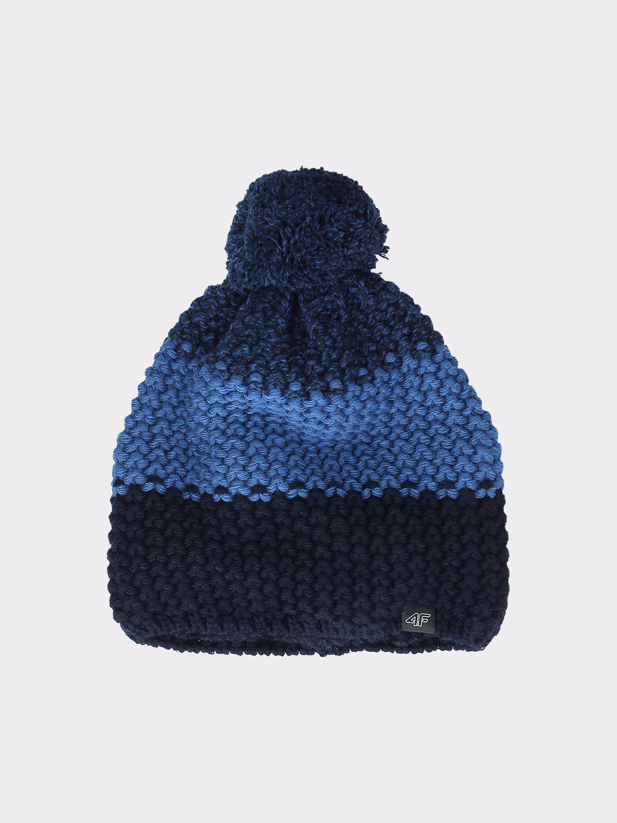 Czapka zimowa z pomponem męska - niebieska